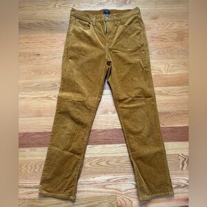 JCrew slim straight stretch Golden Khaki Corduroy pants. Size 28. Like new.